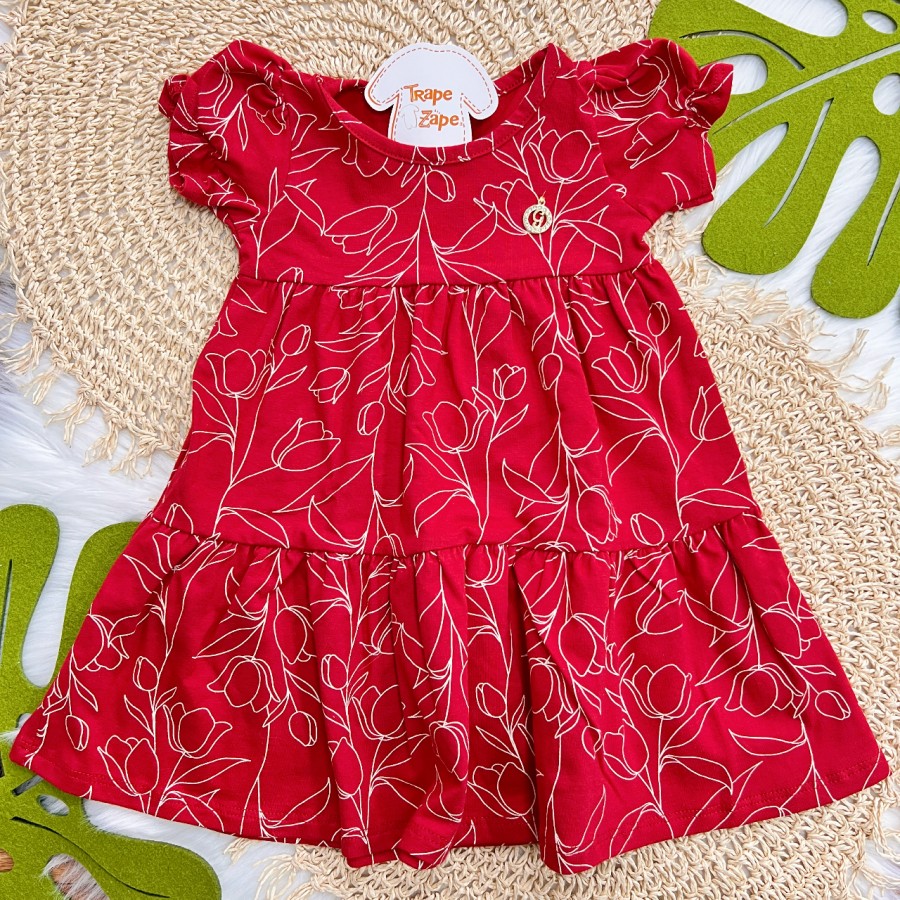 Vestido Fiore - Vermelho
